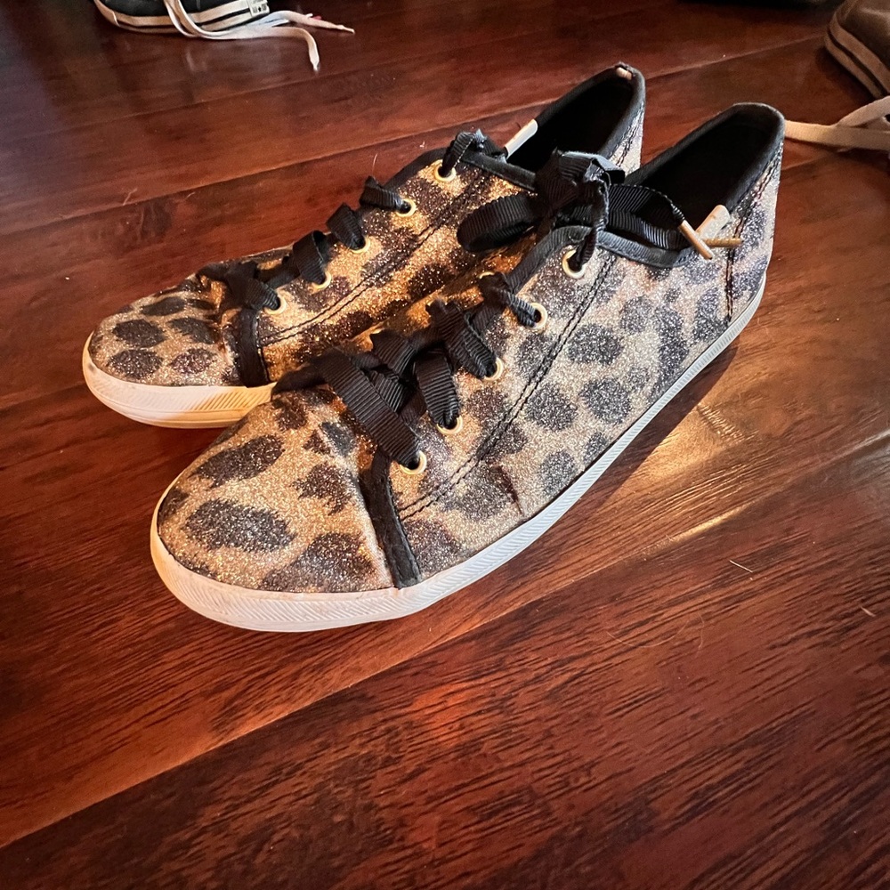 Kids glitter leopard keds
